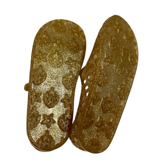 Old Navy Girls Gold Sparkle Jelly Sandals Mary Jane Shoes Summer Shoes Size 11 - Picture 4 of 4